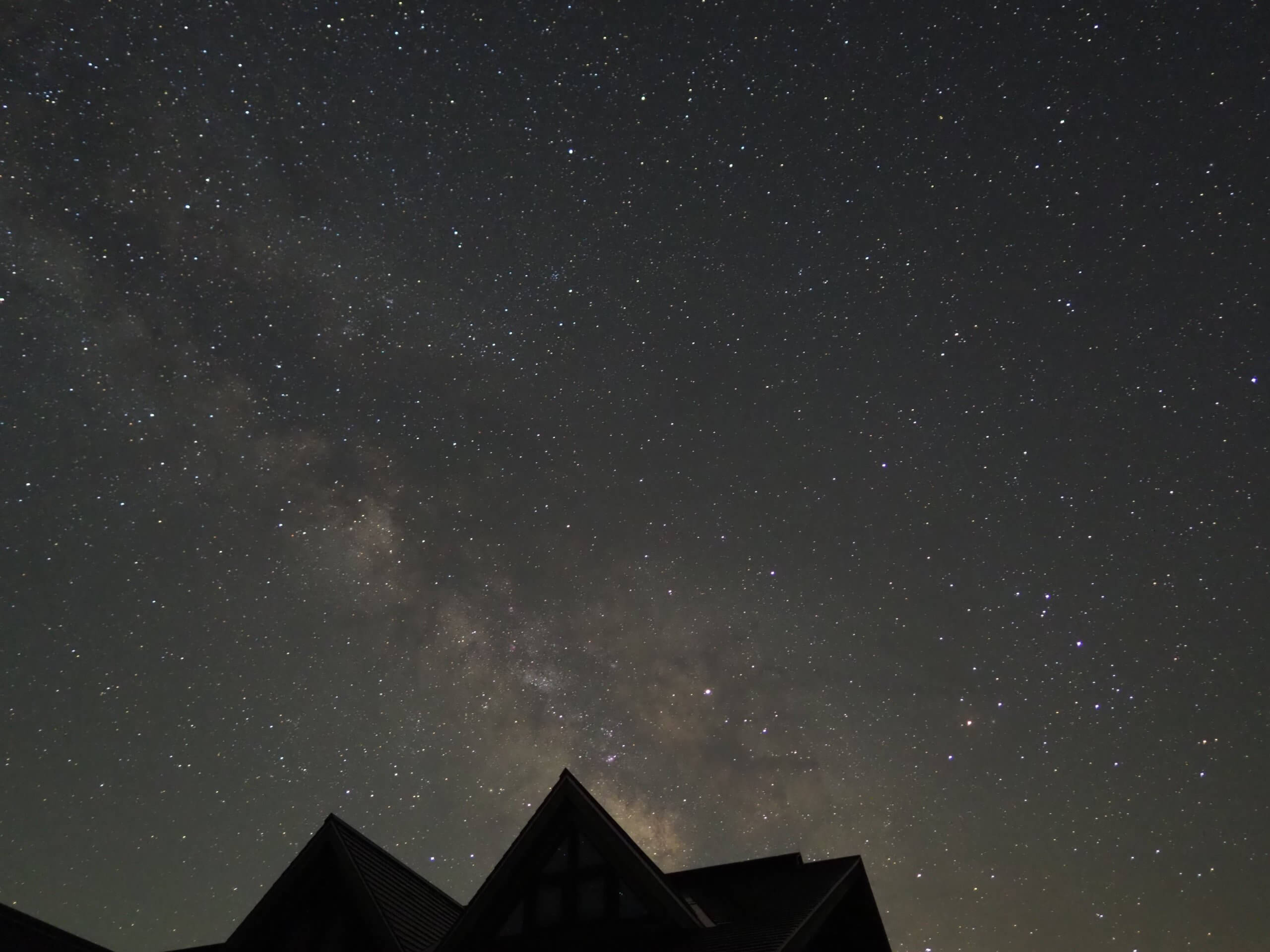 キャンプ場の星空