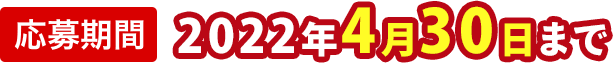 応募期間 2022年4月30日まで