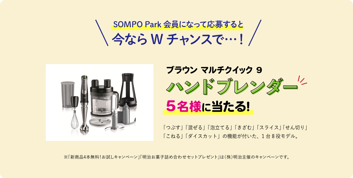 Wチャンスで ブラウン マルチクイック 9 ハンドブレンダー 5名様に当たる!