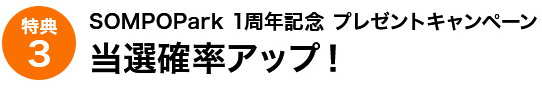 SOMPO Park 1周年 プレゼントキャンペーン　当選確率アップ
