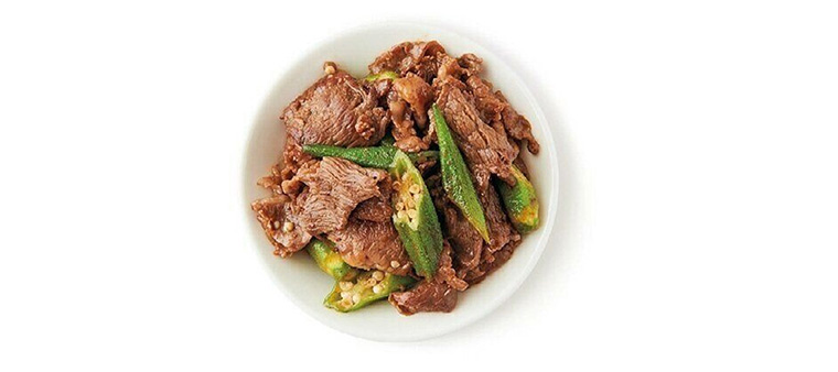 牛こま切れ肉100gでポン酢、しょうゆ味