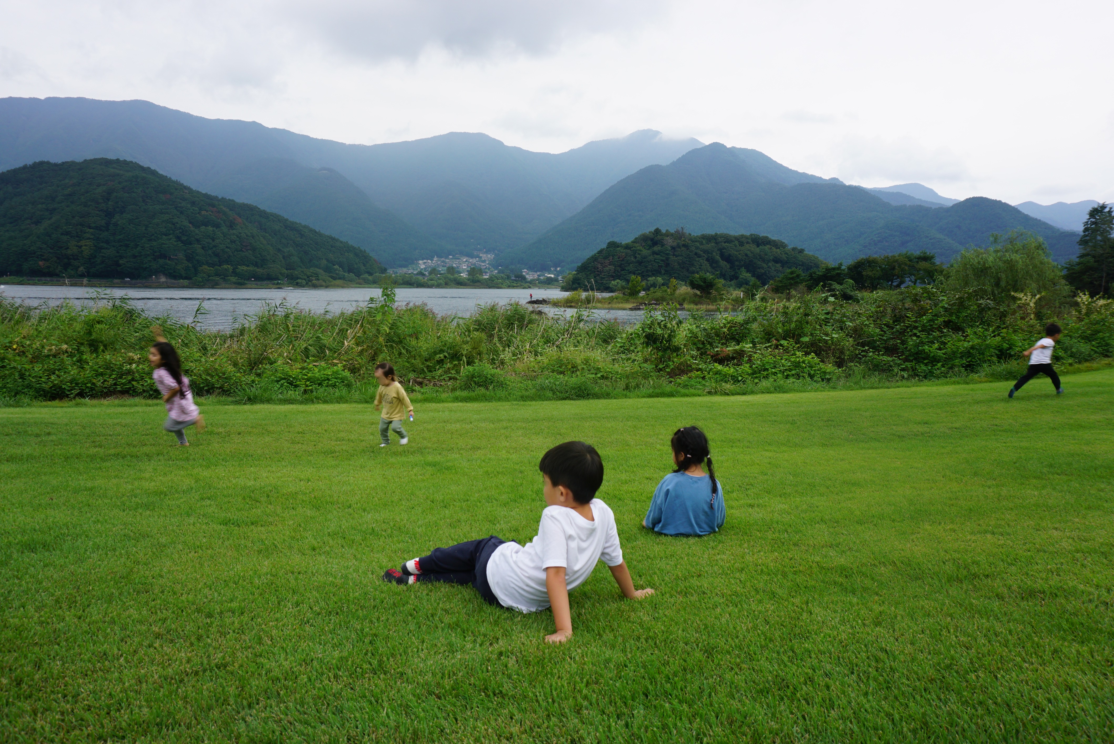 河口湖湖畔の小海公園が最高。