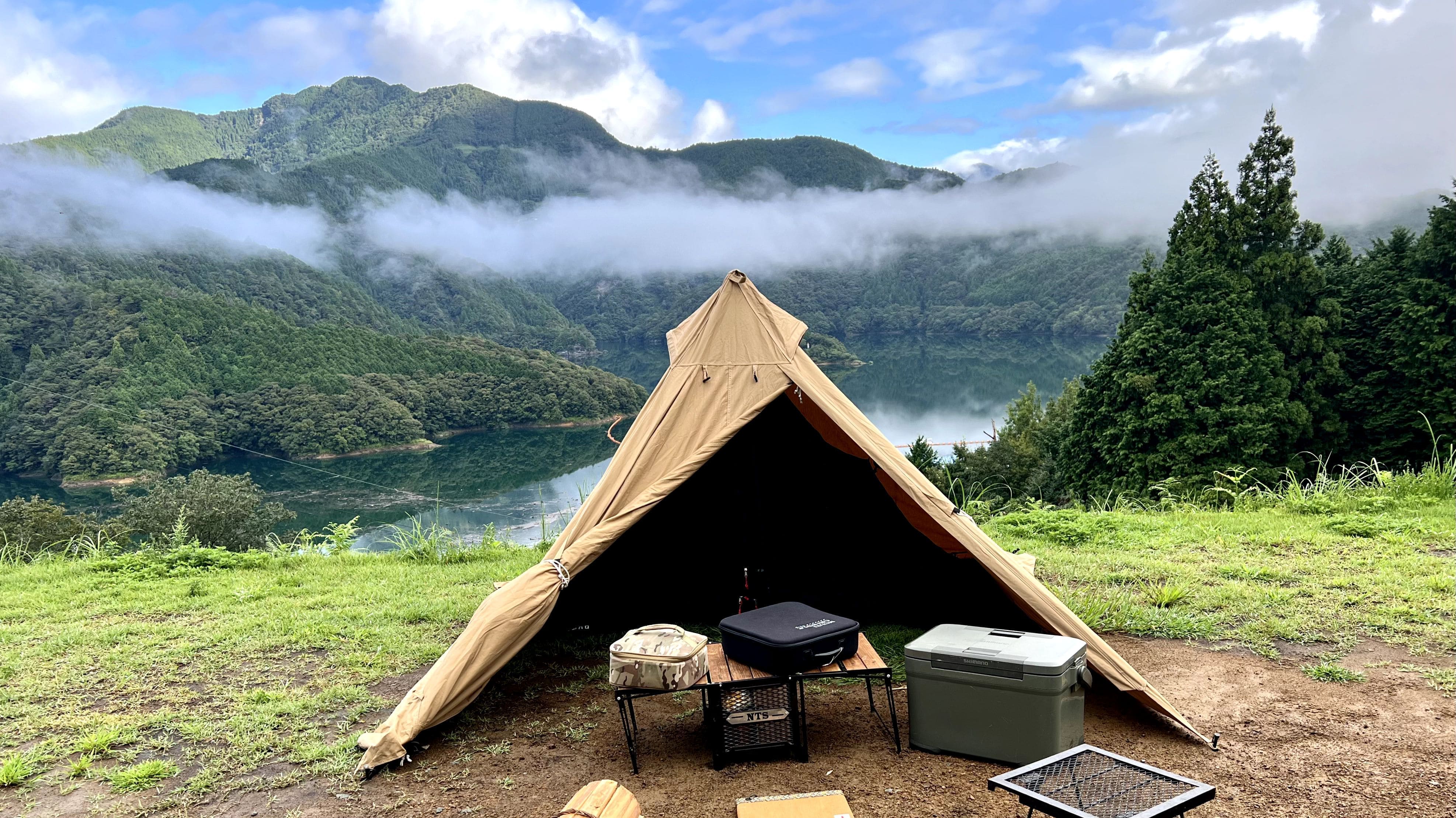 UKI　高知の湖畔で一日二日の絶景ソロキャンプ旅