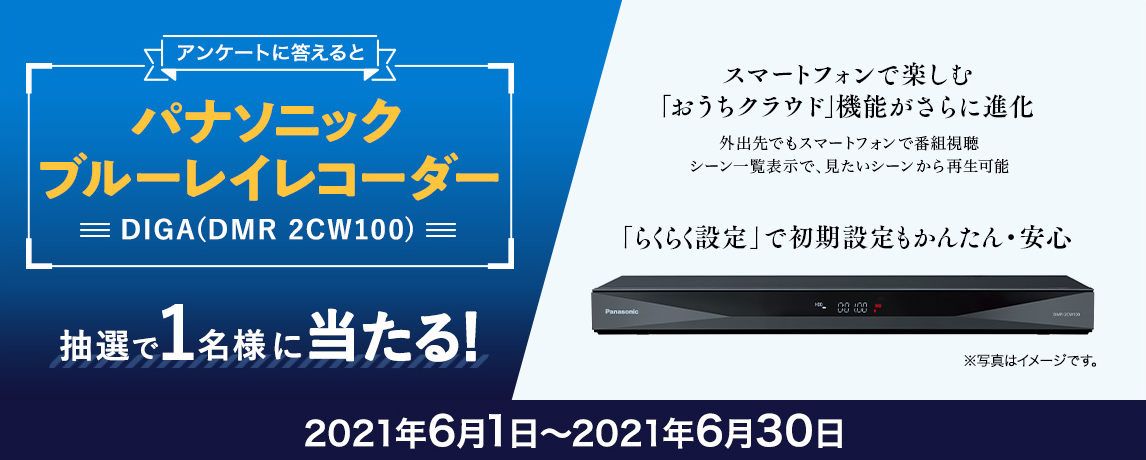 Panasonic ブルーレイレコーダー DIGA DMR-2CW100-