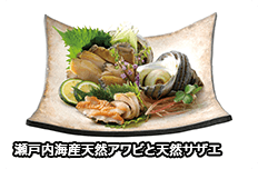 瀬戸内海産天然アワビと天然サザエ