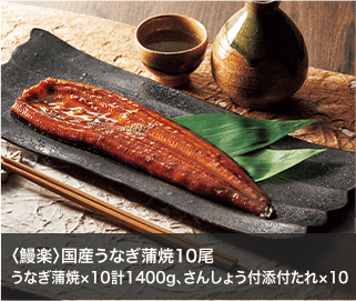 〈鰻楽〉国産うなぎ蒲焼10尾