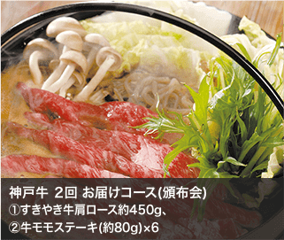 神戸牛 ２回 お届けコース(頒布会)