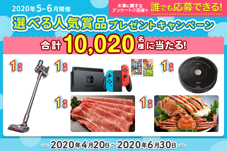 選べる人気賞品プレゼントキャンペーン