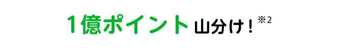 1億ポイント山分け！※2
