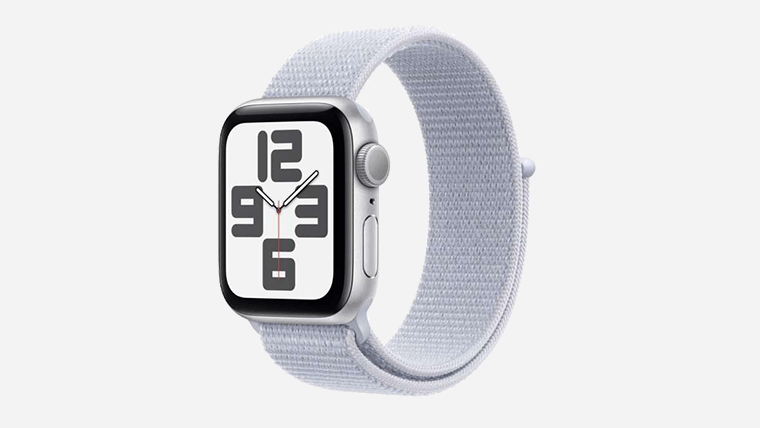 アップル(Apple) MXEE3J/A Apple Watch SE（GPSモデル） 40mmシルバーアルミニウムケースとブルークラウドスポーツループ フリーサイズ